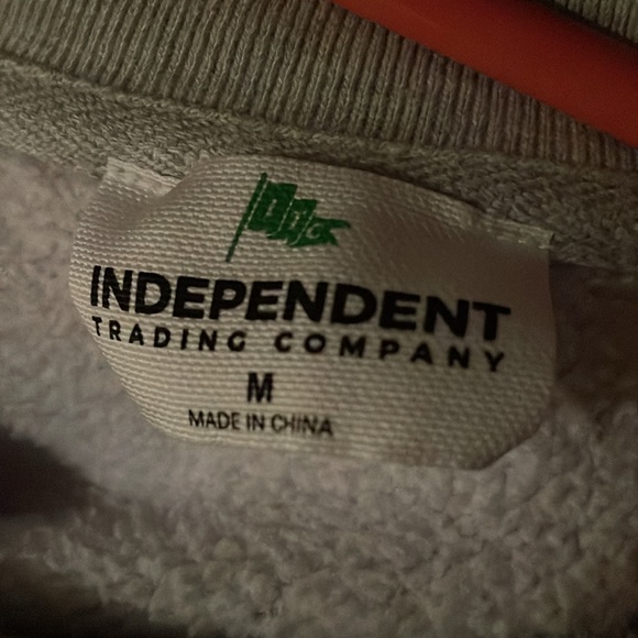 Medium Independent Trading Company Heather Grey HEAVYWEIGHT CROSS-GRAIN CREW - Picture 8 of 9